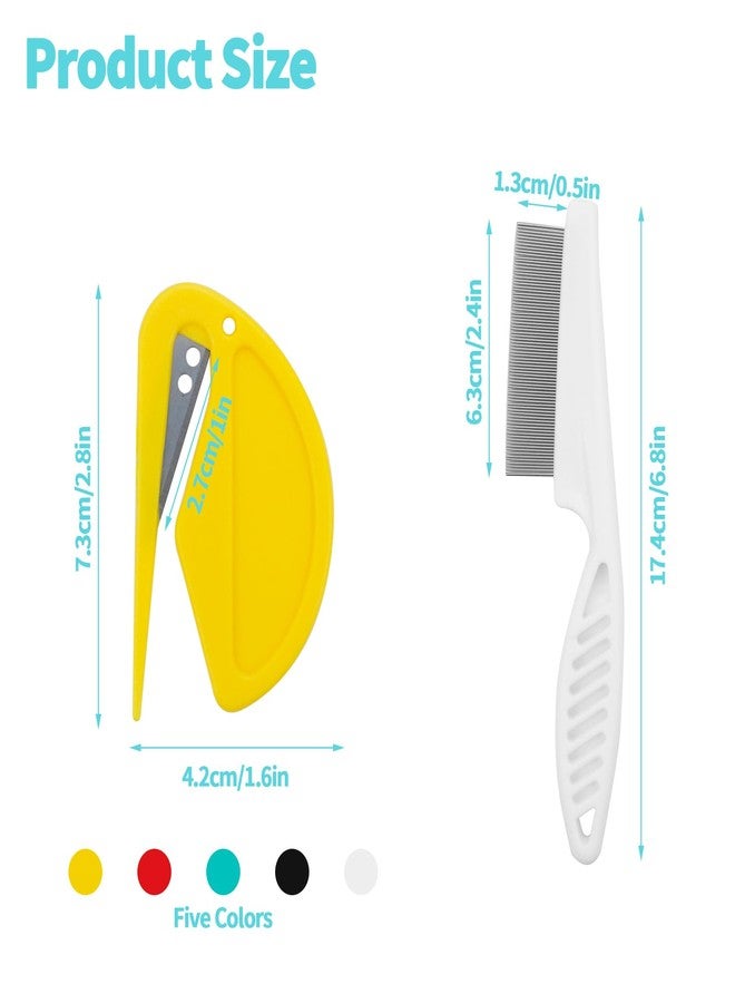 Aecsze 6 Pcs Pet Multifunctional Knotting Comb for Dogs, Cats, Puppies, and Rabbits, Plastic Grooming Comb for Hair Shedding and Tangle Removal - Image 2